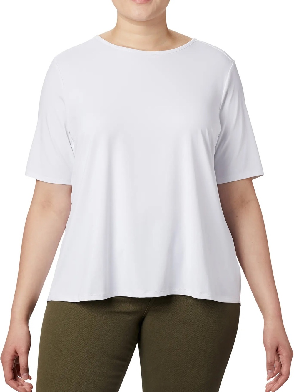 Columbia White Short-Sleeve Crew Neck Tee